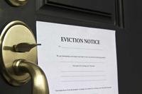 Eviction notice posted on front door