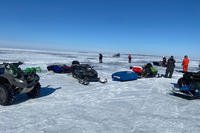 Coast Guard rescue from an ice floe in Lake Erie
