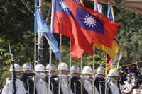 Taiwan military honor guard during National Day celebrations.