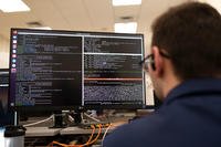 A U.S. Coast Guard Academy cadet participating in the NSA's annual cyber exercise