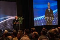 Adm. Michael Gilday, chief of naval operations, speaks at the Surface Navy Association conference