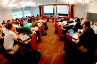 Professor Mike Morris addresses members of the first Entrepreneurial Bootcamp for Veterans at the Whitman School of Management at Syracuse University in July 2007.