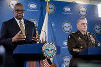 Secretary of Defense Lloyd Austin and Chairman of the Joint Chiefs, Gen. Mark Milley.