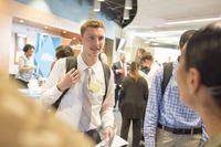 Members of the Massachusetts Air National Guard’s 102nd Intelligence Wing attend the Business, Engineering &amp; Technologies Job and Internship Fair at the University of Massachusetts Dartmouth.