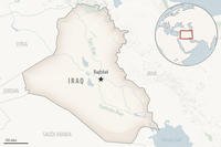 This is a locator map for Iraq with its capital, Baghdad. (AP Photo)