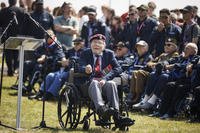World War II veteran Britain's Bill Gladden attends a ceremony