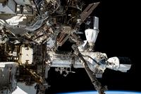 Two SpaceX Dragon vehicles docked to the ISS' Harmony module