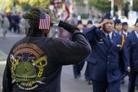 Veterans Day parade in Sacramento, California