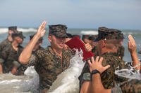 U.S. Marine recites the Oath of Enlistment at Camp Lejeune