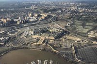 The Pentagon and the surrounding area is seen in this aerial view