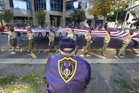 Veterans Day parade in Sacramento, California