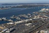 An aerial photo of Naval Base San Diego