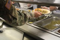 Thanksgiving meal at Fort Lee, Virginia