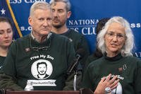 Marc Tice, left, and Debra Tice, the parents of Austin Tice