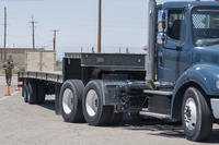 A staff sergeant conducts a CDL certification test on Holloman Air Force Base, N.M.