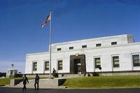 The United States Depository for gold reserves stands in Fort Knox, Kentucky, in 1974.
