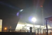 destroyed 4th reactor of Chernobyl nuclear power plant, following a Russian drone attack