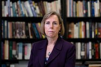 Mary Wearn, president of Georgia Humanities, poses for a portrait in their office in Atlanta