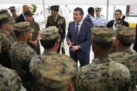U.S. Defense Secretary Hegseth speaks with U.S. troops in Panama