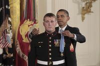 President Obama awards the Medal of Honor to Marine Corps Cpl. Dakota Meyer