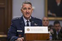 Air Force Gen. Steve Nordhaus, chief of the National Guard Bureau, testifies during a House Appropriations Committee Subcommittee on Defense oversight hearing in Washington.