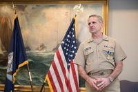 Adm. Robert Burke delivers remarks