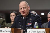Vice Chief of Space Operations Gen. Michael Guetlein testifies before the Senate Armed Services Committee about joint force readiness on Capitol Hill in Washington, D.C.