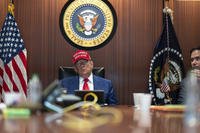 President Donald Trump and Secretary of State Marco Rubio sit in the Situation Room.