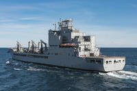 USNS Harvey Milk conducts a replenishment at sea