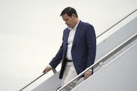 Secretary of State Marco Rubio arrives on Air Force One