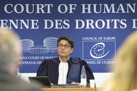 President of the European Court of Human Rights Mattias Guyomar speaks