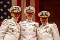 change of command ceremony inside Leamy Hall at USCGA, New London, Connecticut