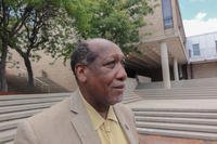 Vietnam War veteran John L. Smith is shown at Essex County College.