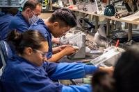 Students fabricate dentures.