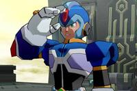 X saluting in Mega Man X Command Mission