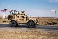 U.S. forces patrol oil fields in Syria.