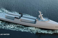 The Boston-based technology and shipbuilding company Blue Water Autonomy unveiled its newest vessel, the Liberty Class, on Feb. 11. (Blue Water Autonomy)