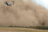 A screen grab of a video showing the May 17, 2015, crash involving an MV-22 Osprey at Marine Corps Training Area Bellows, Hawaii. The accident claimed the lives of two Marines and injured 20 other troops on board. (Defense Department video)