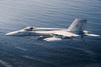 Cmdr. Patrick McKenna pilots an F/A-18E Super Hornet from the aircraft carrier USS Theodore Roosevelt in the Pacific Ocean on April 18, 2017. (U.S. Navy photo/Aaron B. Hicks)