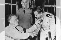 Lt. Comm. John Duncan Bulkeley is awarded the Medal of Honor by President Franklin D. Roosevelt. (U.S. Navy  photo)