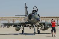 FILE PHOTO -- An A-4 Skyhawk pilot prepares for take-off in support of operational test of the F-35A for the Royal Netherlands Air Force. (U.S. Air Force photo by Rebecca Amber)