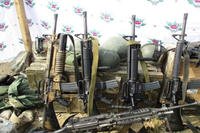 Recent images purport to show U.S.-made weapons including small arms and mortars stolen by ISIS from Afghan forces in eastern Afghanistan. (Photo via Twitter)