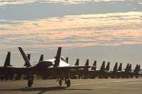 An F-35A Lightning II taxis before takeoff to participate in simulated defensive counter air operations Dec. 8, 2016, at Tyndall Air Force Base, Florida. (U.S. Air Force / Staff Sgt. Peter Thompson)
