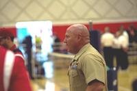 Col. T. Shane Tomko addresses Marines before the sitting volleyball game against the Navy during the 2014 Warrior Games, on Sept. 28, 2014, at Olympic Training Center in Colorado Springs (Photo by Ashton C. Buckingham/U.S. Marine Corps)