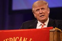 Republican presidential candidate Donald Trump speaks to the American Legion National Convention, Thursday, Sept. 1, 2016, in Cincinnati. American Legion photo