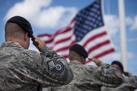 82nd Training Wing salues the US flag