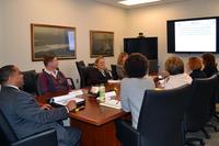 Business meeting in office.