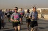 Soldiers run during a physical fitness test.