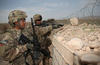U.S. Army 1st Lt. Audrey Griffith, left, and Spc. Heidi Gerke, both with the 92nd Engineer Battalion, stand guard during a force protection exercise at Forward Operating Base Hadrian in Uruzgan province, Afghanistan, March 18, 2013. DoD courtesy photo