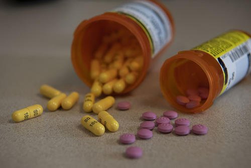 Prescription drugs are shown at Tyndall Air Force Base.
